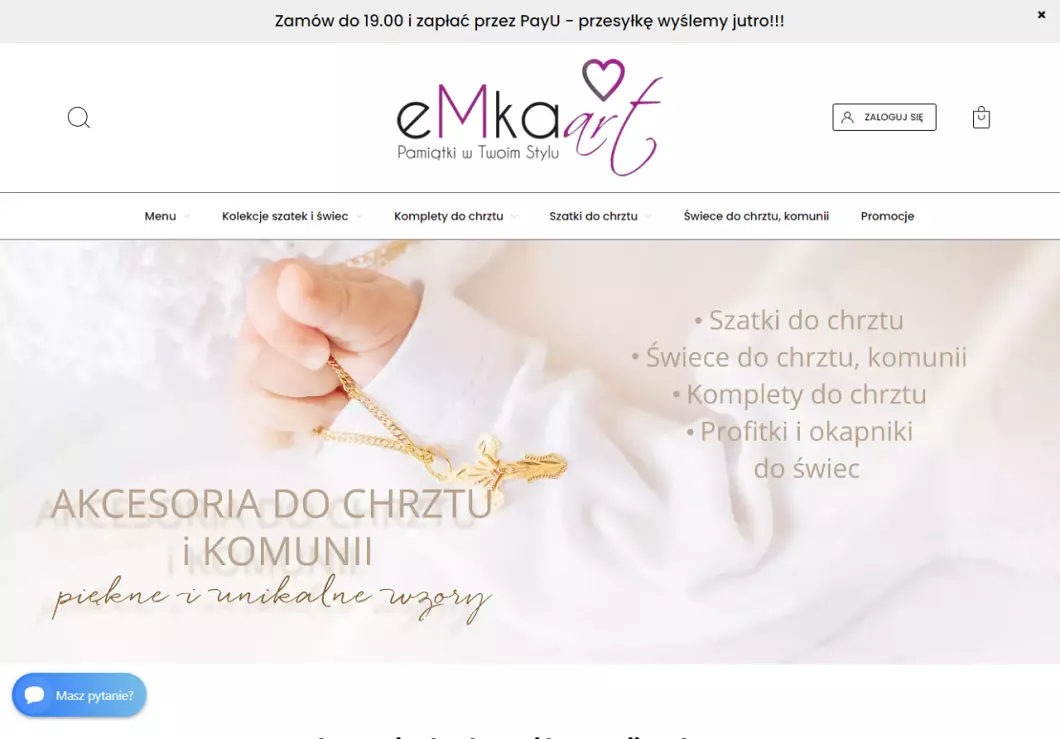 Akcesoria do chrztu - Emka-Art